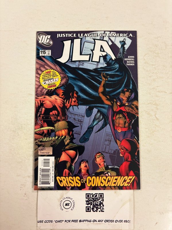 JLA #115 (DC Comics), raw comic book in NM condition — front cover