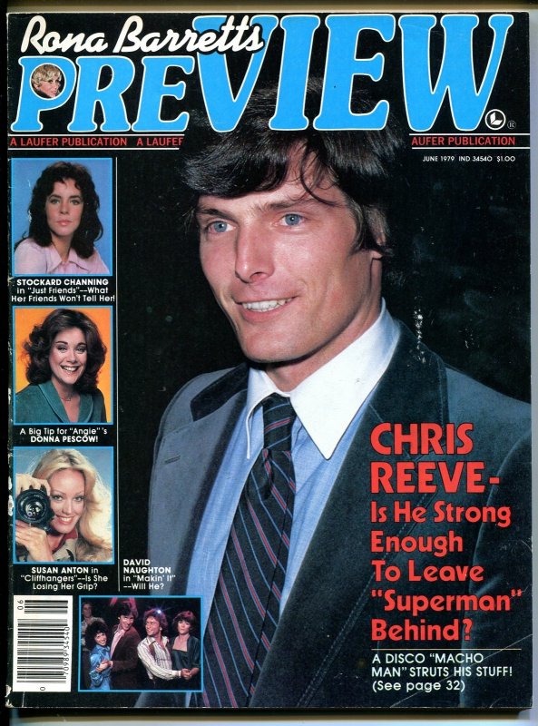 MAG: Rona Barretts Preview 6/1979-Laufer-Christopher Reeve-Superman-Susan Ant..., raw, ungraded comic book — front cover