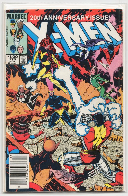 The Uncanny X-Men #175 (Marvel Comics, 1983), raw, ungraded comic book — front cover