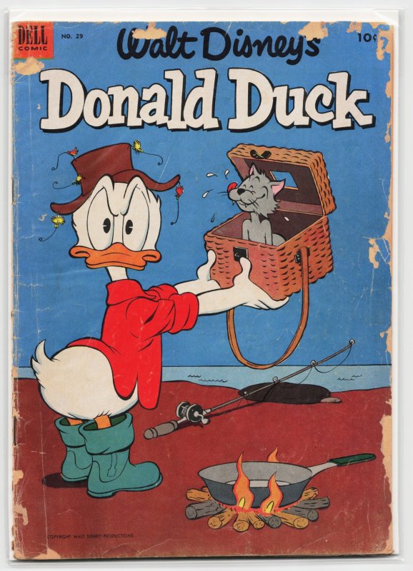 Donald Duck #29 (Dell, 1953), raw, ungraded comic book — front cover