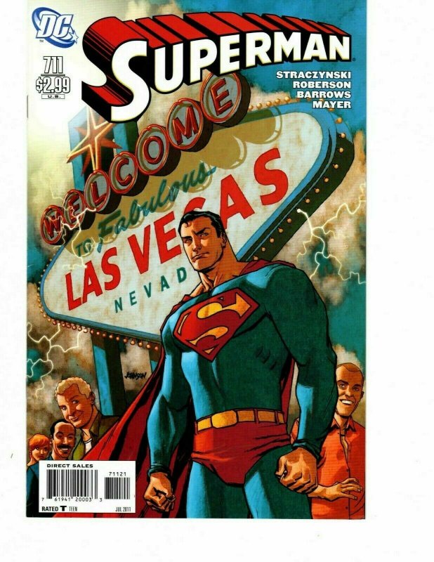 Superman #711 (DC Comics, 2011), raw comic book in NM condition — front cover
