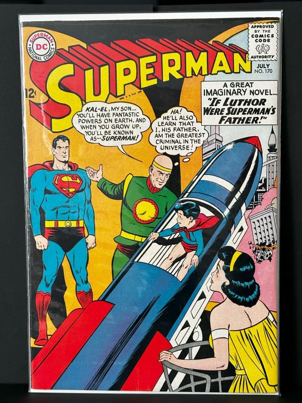 Superman #170 (DC Comics, 1964), raw, ungraded comic book — front cover
