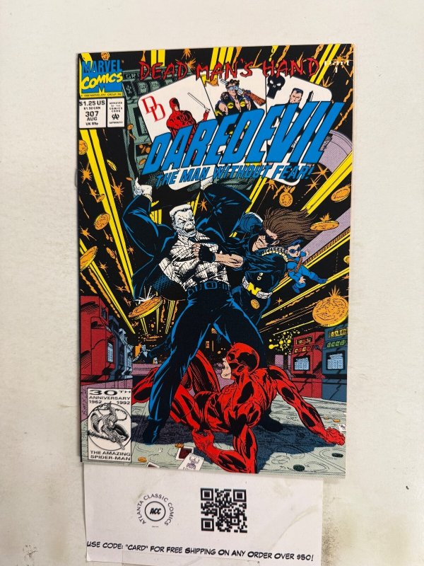 Daredevil Vol.1 #307 (Marvel Comics, 1992), raw comic book in NM condition — front cover