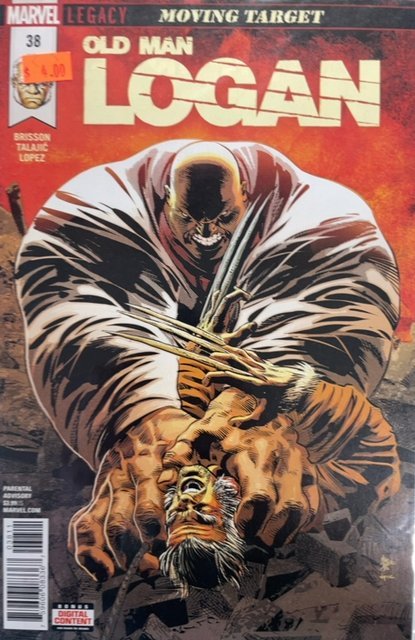 Old Man Logan #38 (Marvel Comics, 2018), raw, ungraded comic book — front cover