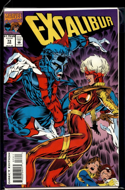 Excalibur #73 (Marvel Comics, 1994), raw, ungraded comic book — front cover