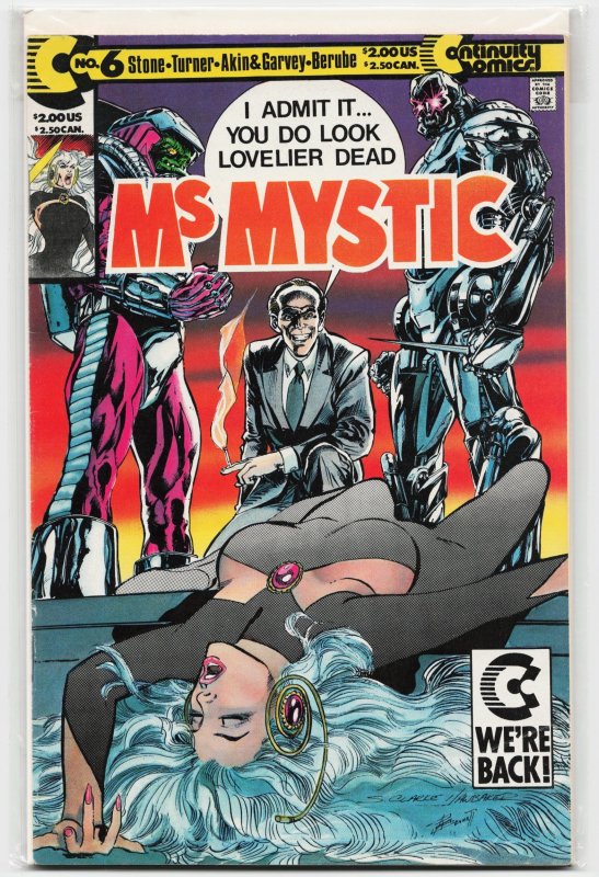 Ms. Mystic #6 (1990), raw, ungraded comic book — front cover