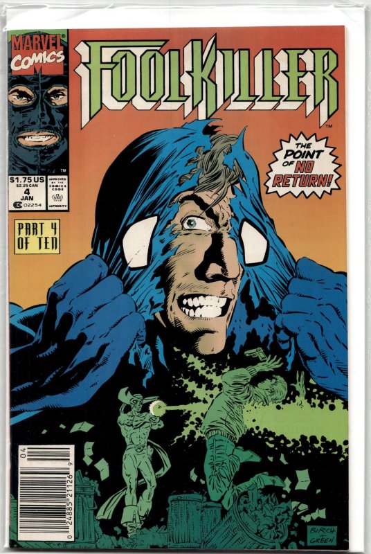 Foolkiller #4 (Marvel Comics, 1991), raw, ungraded comic book — front cover