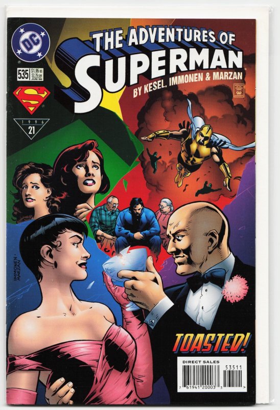 Adventures of Superman #535 (DC Comics, 1996), raw, ungraded comic book — front cover
