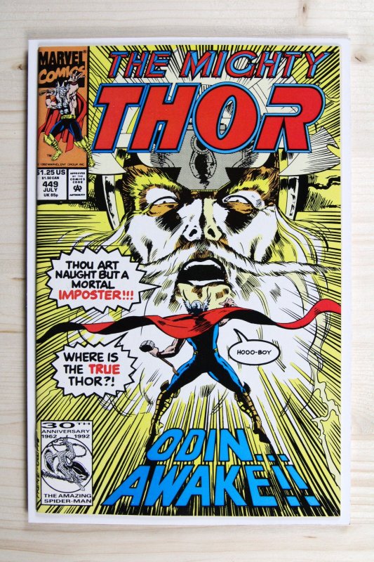 The Mighty Thor #449 (Marvel Comics, 1992), raw comic book in VF/NM 9.0 condition — front cover