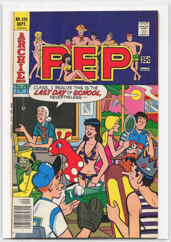 Pep Comics #329 (Archie Comics, 1977), raw, ungraded comic book — front cover