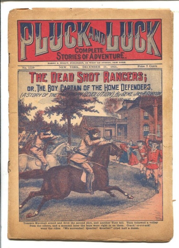 Pulp: Pluck and Luck #1229, raw, ungraded comic book — front cover