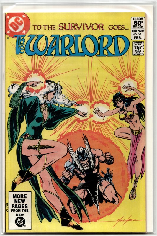 Warlord #54 (DC Comics, 1982), raw, ungraded comic book — front cover