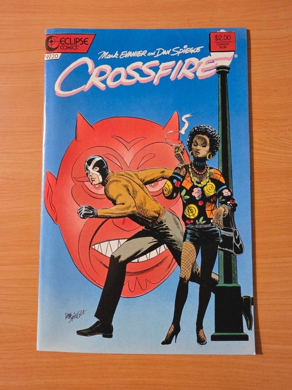 Crossfire #20 (Eclipse Comics, 1987), raw comic book in NM condition — front cover