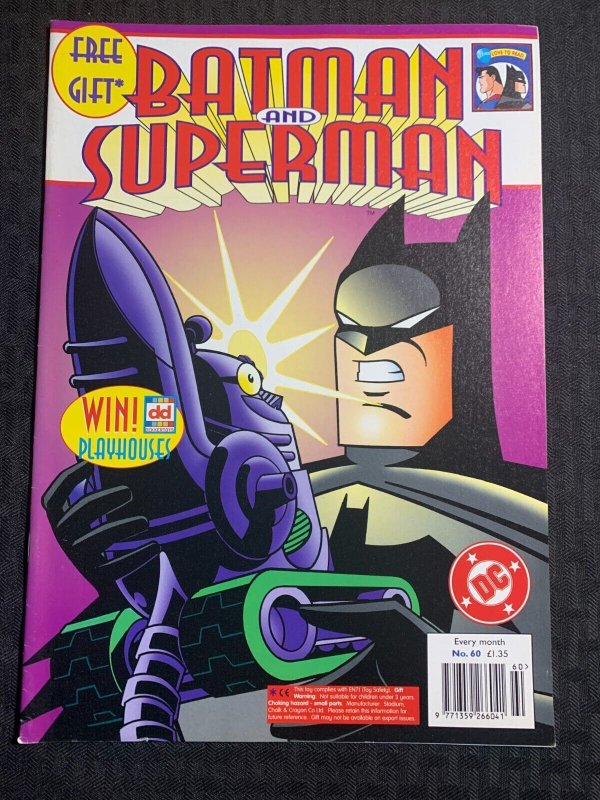 2000 Batman AND Superman Magazine #60 (2000), raw comic book in FN+ 6.5 condition — front cover