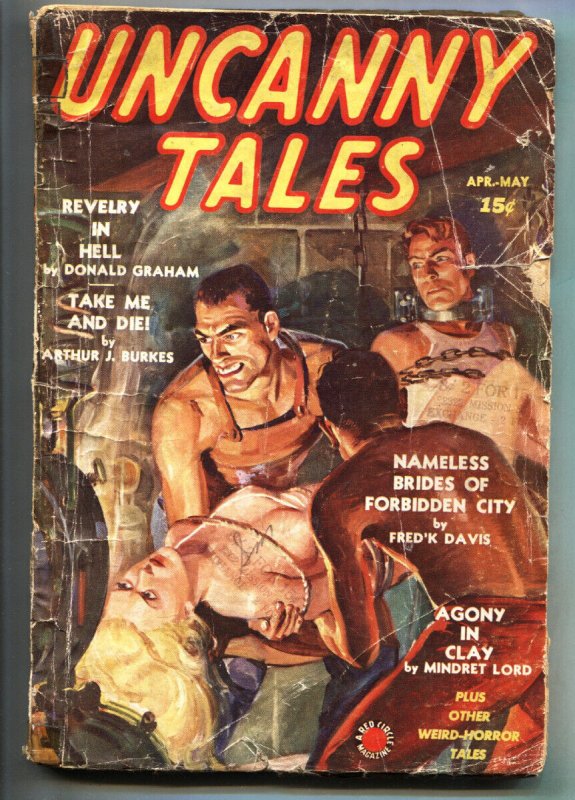 Uncanny Tales Pulp 4/1939-1st Issue- Schomburg Art- Classic Key Issue G, raw, ungraded comic book — front cover