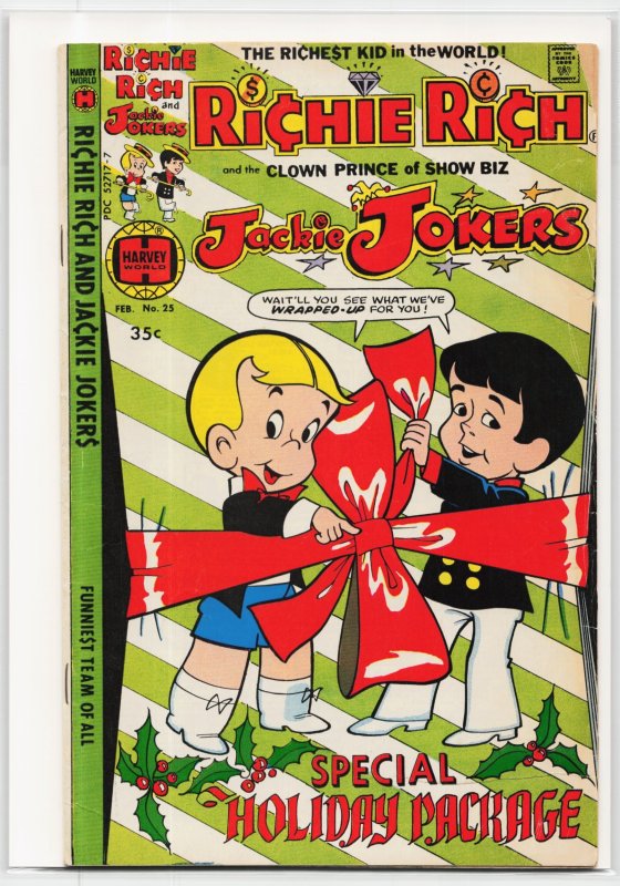 Richie Rich & Jackie Jokers #25 (Harvey Comics, 1978), raw, ungraded comic book — front cover