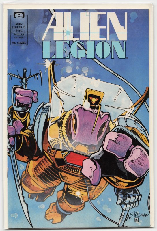 Alien Legion #13 (Marvel Comics, 1989), raw, ungraded comic book — front cover