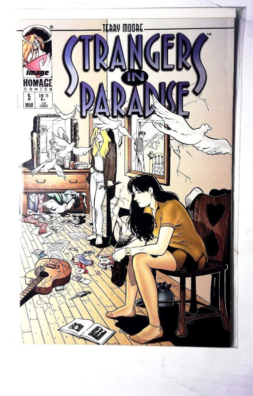 Terry Moore's Strangers in Paradise #5 (Abstract Studio, 1997), raw, ungraded comic book — front cover