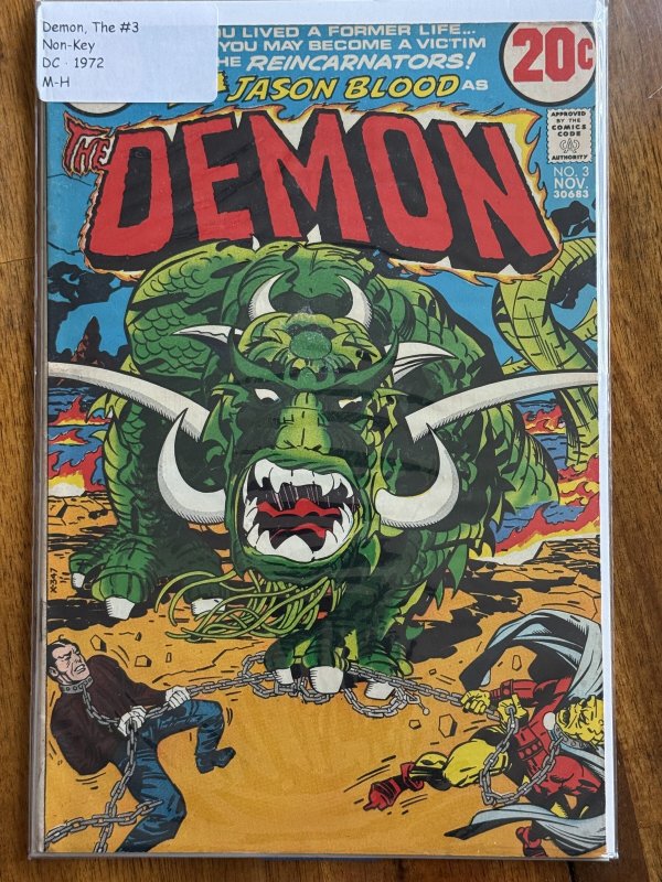 The Demon #3 (DC Comics, 1972), raw comic book in VF- 7.5 condition — front cover