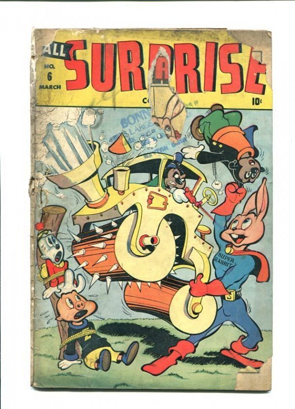 All Surprise #6 (Timely Comics), raw comic book in FR condition — front cover