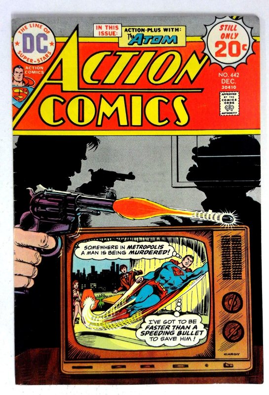 Action #442 (DC Comics, 1974), raw comic book in VF condition — front cover