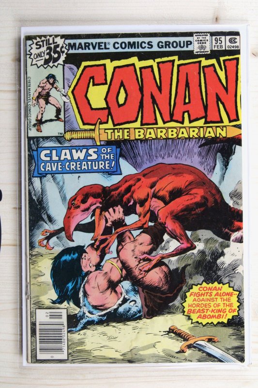 Conan the Barbarian #95 (Marvel Comics, 1979), raw comic book in FN 6.0 condition — front cover