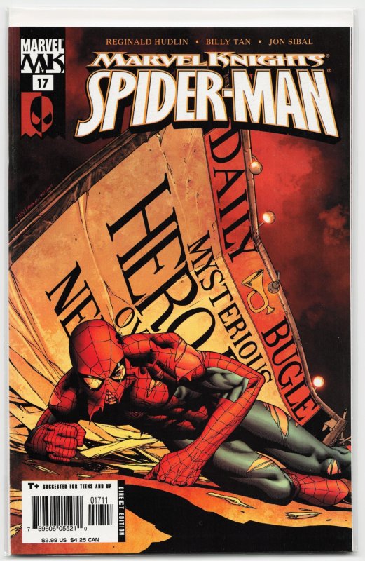 Marvel Knights Spider-Man #17 (Marvel Comics, 2005), raw, ungraded comic book — front cover