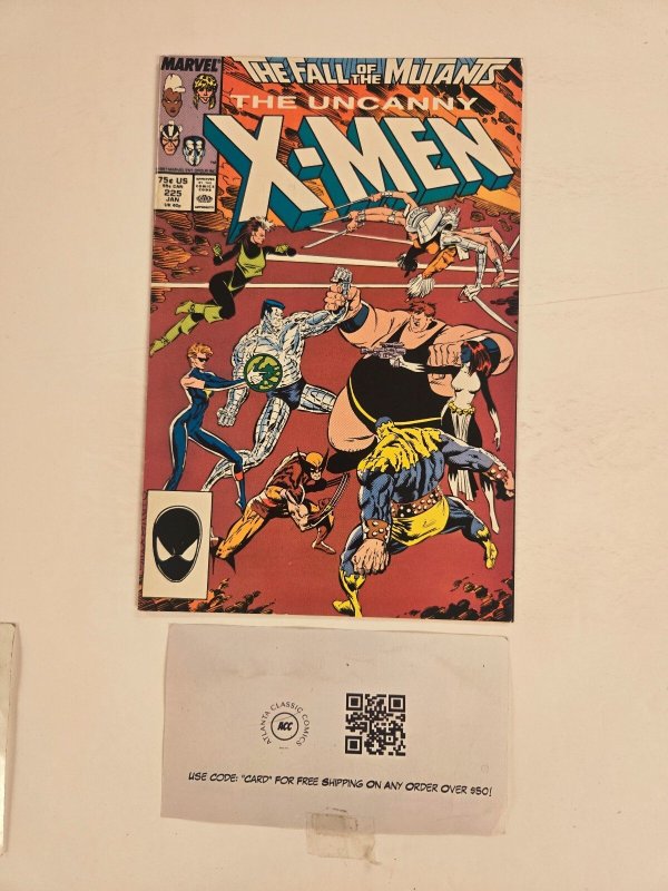 Uncanny X-Men #225 (Marvel Comics, 1988), raw comic book in VF condition — front cover