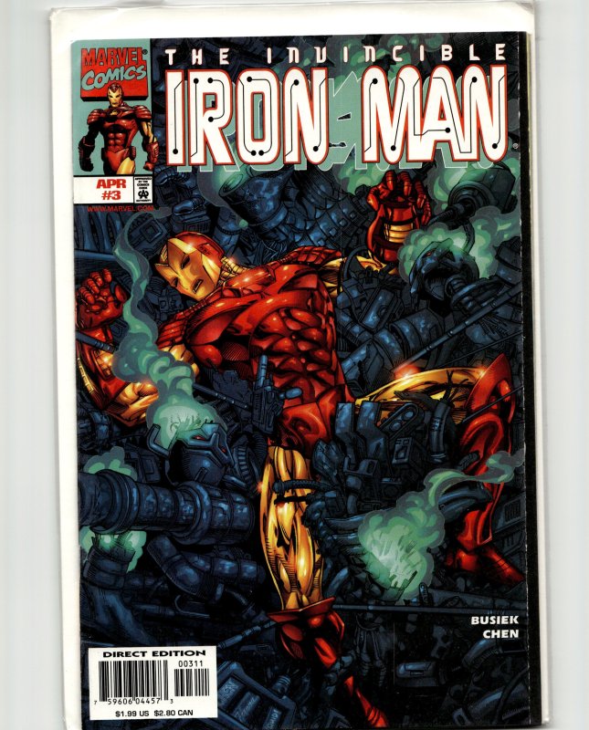 Iron Man #3 (Marvel Comics, 1998), raw, ungraded comic book — front cover