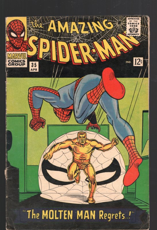 Amazing Spider-Man #35 (Marvel Comics, 2023), raw comic book in VG+ 4.5 condition — front cover