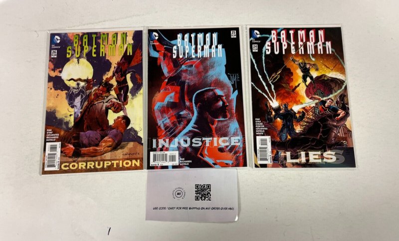 3 Batman Superman DC Comics Books #24, raw, ungraded comic book — front cover