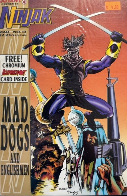 Ninjak #13 (Valiant Comics, 1995), raw, ungraded comic book — front cover