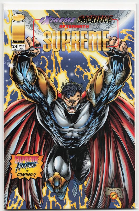 Supreme #24 (Image Comics, 1995), raw, ungraded comic book — front cover