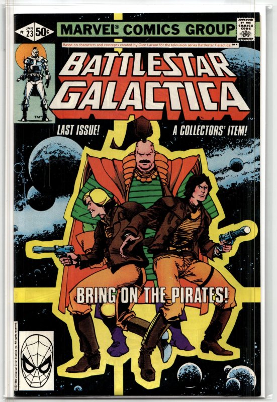 Battlestar Galactica #23 (Marvel Comics, 1981), raw, ungraded comic book — front cover