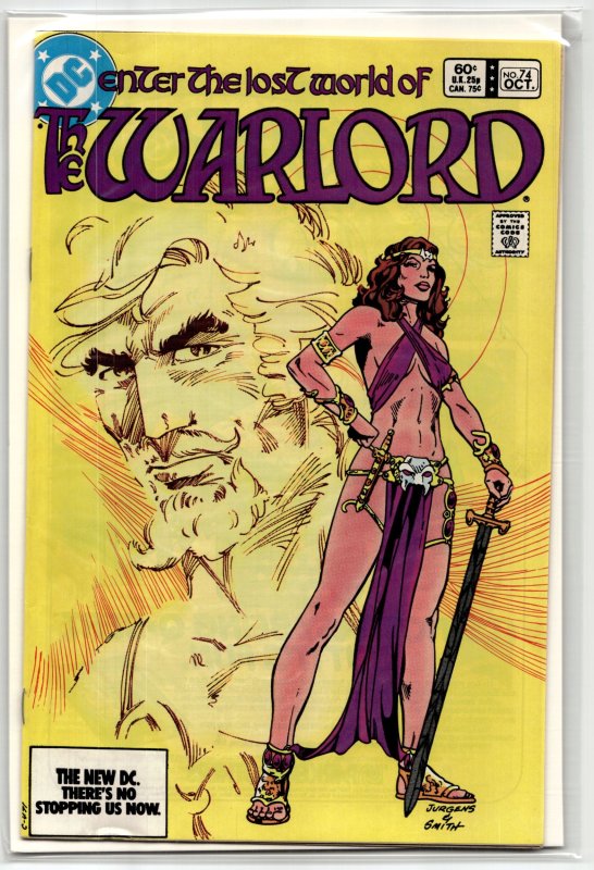 Warlord #74 (DC Comics, 1983), raw, ungraded comic book — front cover