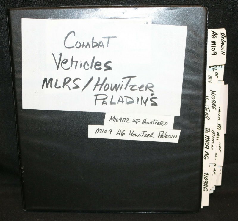 Joe Kubert's Reference Guide Binder w COA Combat Vehicles Mlrs Howitzer Paladins, raw, ungraded comic book — front cover