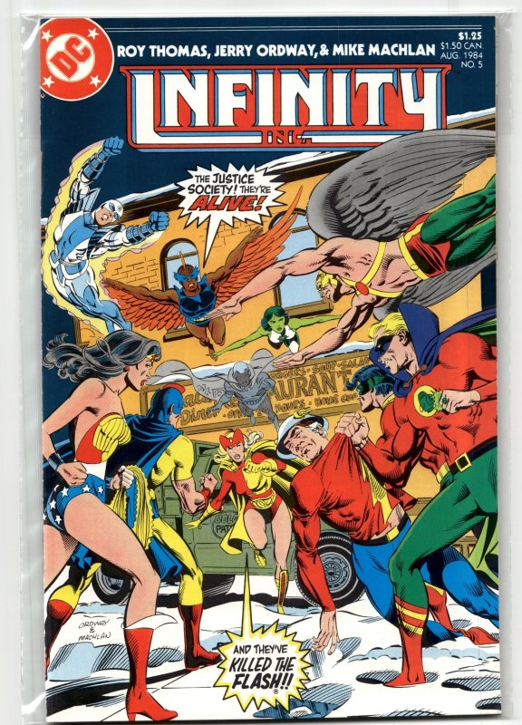 Infinity, Inc #5 (1984), raw, ungraded comic book — front cover