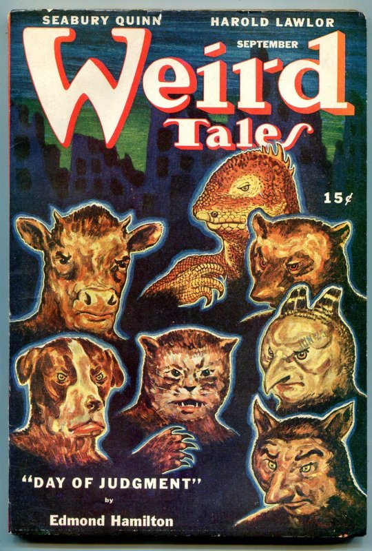Pulp: Weird Tales Pulp September 1946- Day of Judgement- VF (1946), raw comic book in VF condition — front cover