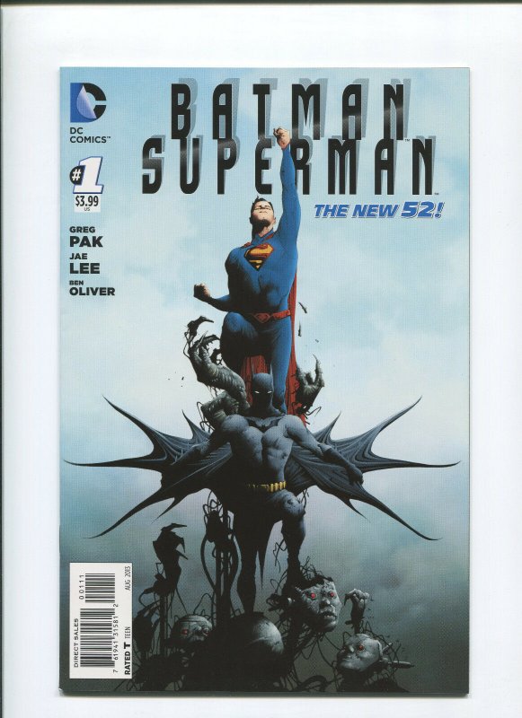 2013 Batman and Superman #1 (2013), raw comic book in 9.0 condition — front cover