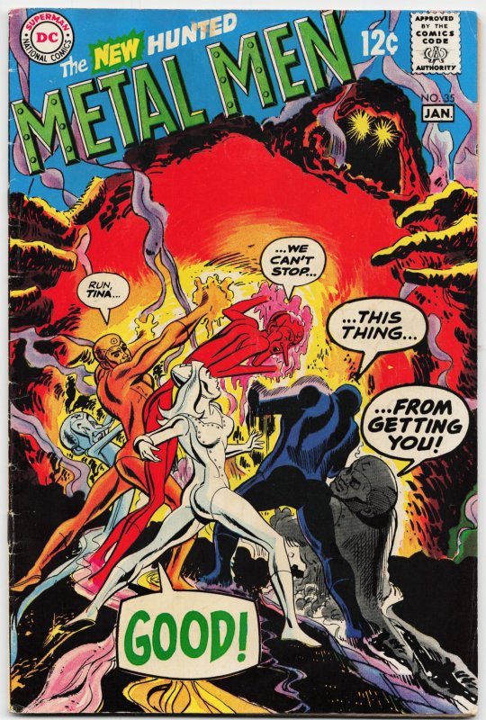 Metal Men #35 (DC Comics, 1969), raw, ungraded comic book — front cover