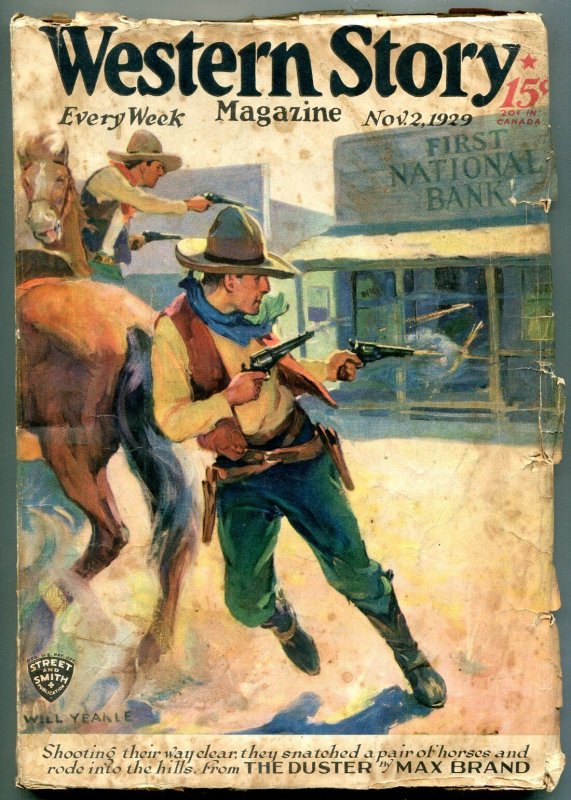 Pulp: Western Story Pulp November #2, raw comic book in VG- condition — front cover