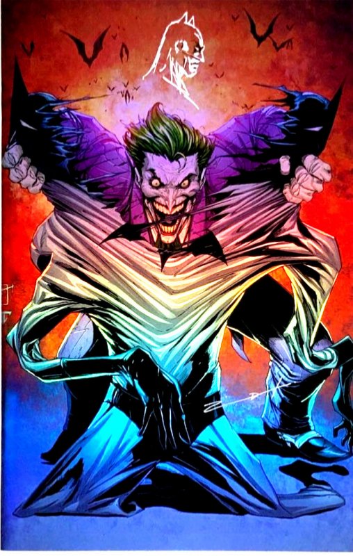 Beyond: the Joker Complex Heroes Con Jonathan Uribe Foil Cover Signed/remarked ., raw, ungraded comic book — front cover