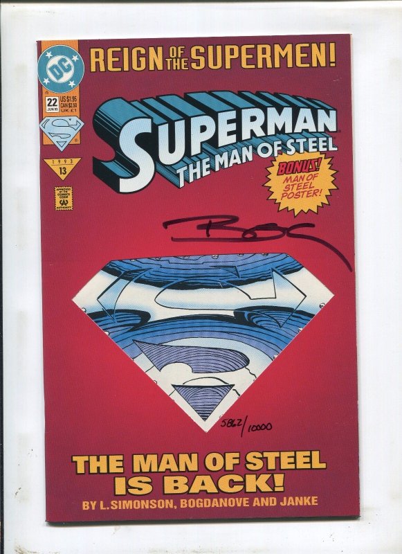 Superman the Man of Steel #22 (DC Comics, 1993), raw comic book in 9.2 condition — front cover