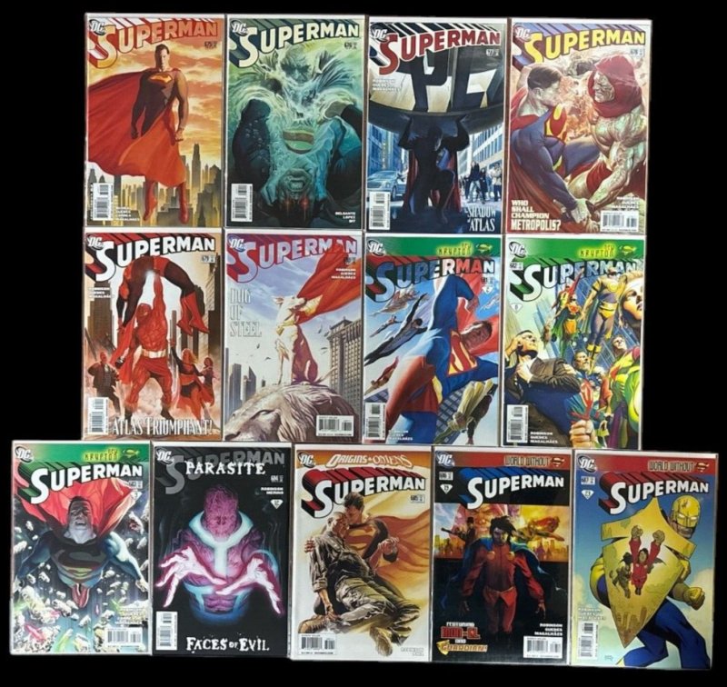 Superman #675-700 Run Lot Kurt Busiek DC Comics 2008 (DC Comics, 2008), raw, ungraded comic book — front cover
