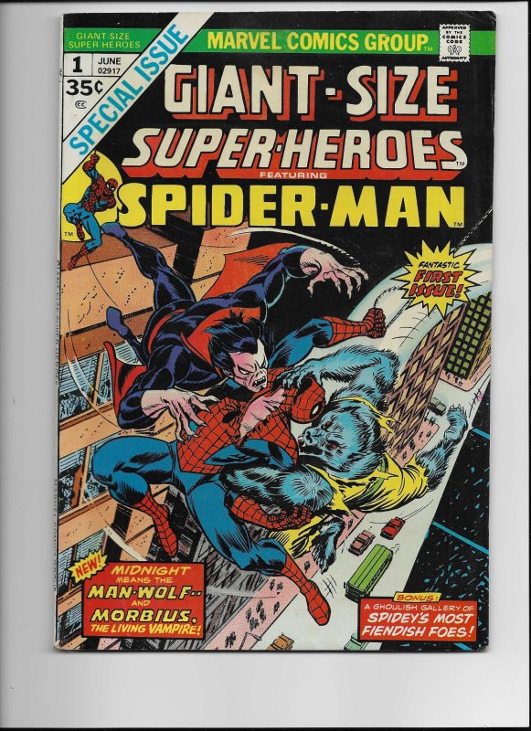 Giant-Size Super-Heroes Featuring Spider-Man #1, raw comic book in VF/NM condition — front cover