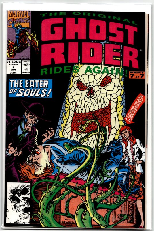 The Original Ghost Rider Rides Again #7 (1992), raw, ungraded comic book — front cover