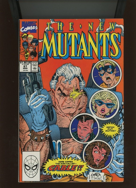 New Mutants #87 (Marvel Comics, 1990), raw comic book in 8.0 condition — front cover