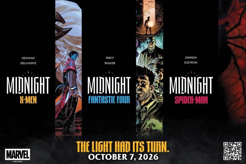 Marvel Midnight #1 X-Men Spider-Man FF Cover a Set of 3 PreSale 10/7/26 (Marvel Comics), raw, ungraded comic book — front cover