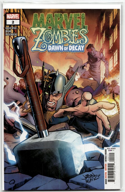 Marvel Zombies: Dawn of Decay #2 (Marvel Comics, 2024), raw, ungraded comic book — front cover