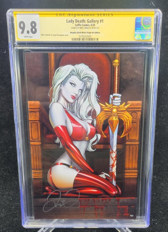 Lady Death: Gallery #1 (2020), CGC 9.8 graded comic book — front cover in its holder